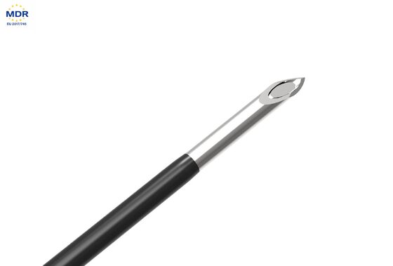 comprar Cánula RF curvada de 22G y 100 mm, punta activa de 10 mm para ablación por RF de la articulación facetaria cervical online manufacture