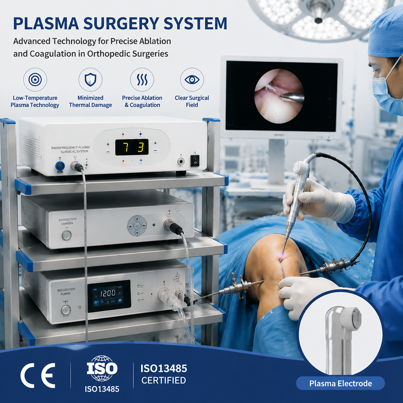 Sistema de cirugía de plasma artroscópico mínimamente invasivo a baja temperatura con temperatura de trabajo de 40-70 °C para electrodo quirúrgico de plasma RF